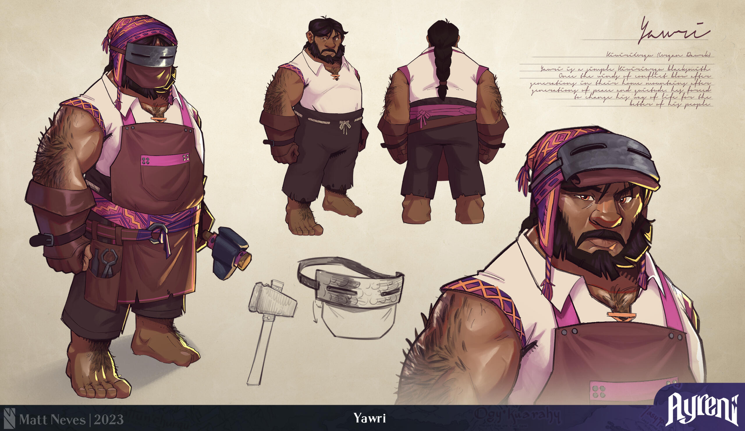 Yawri Character Design